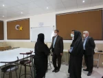 بازدید دکتر زمانی معاونت اداری مالی دانشگاه فنی ودکتر ضرغامی مدیر کل حقوقی دانشگاه از آموزشکده فنی دختران میبد 6