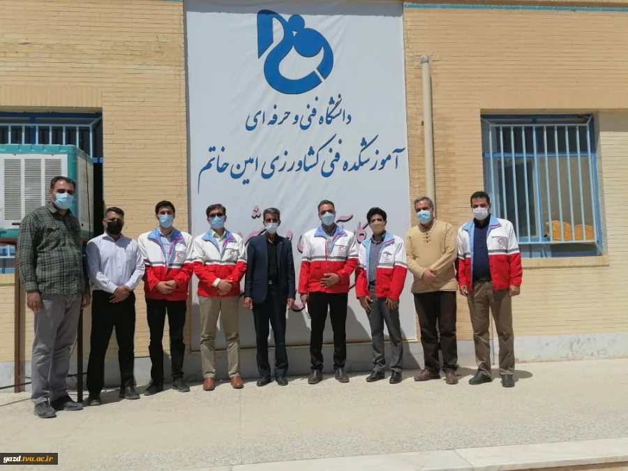 دیدار معاون جوانان جمعیت هلال احمر استان یزد با رئیس آموزشکده فنی وکشاورزی امین خاتم