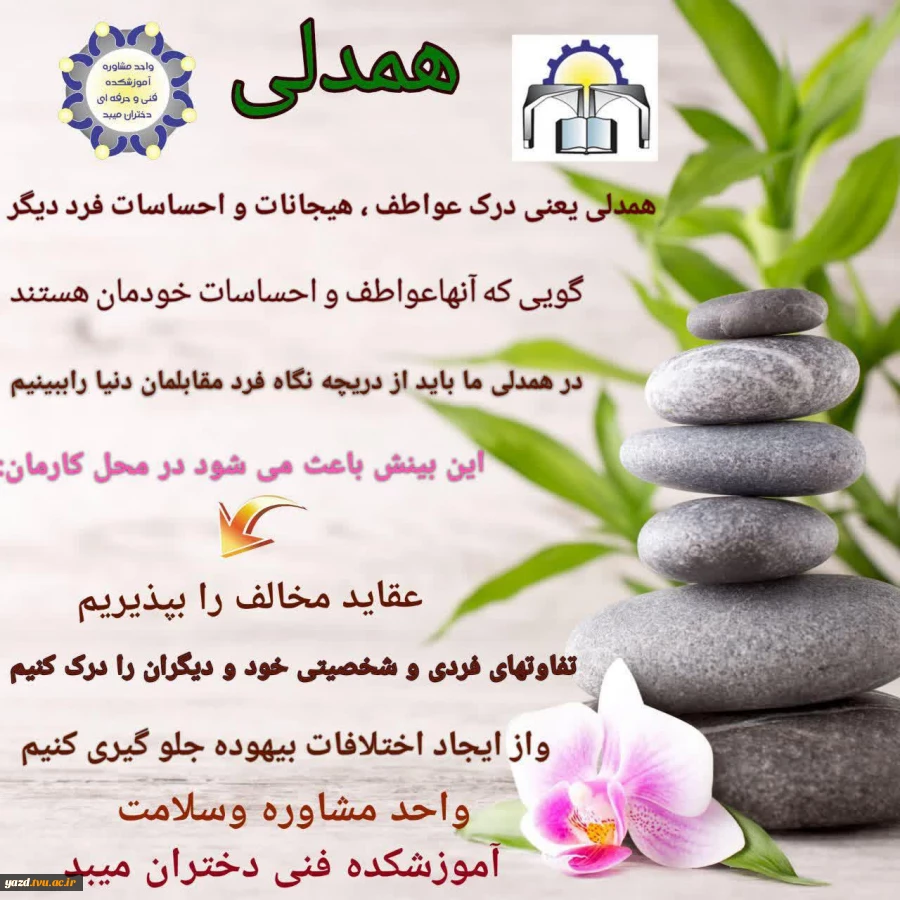 برگزاری وبینارمهارت همدلی با سخنرانی دکتر اسمعیلی در آموزشکده فنی دختران میبد
 2