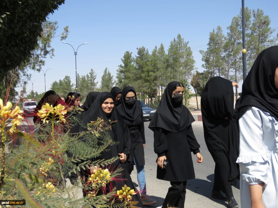 همزمان با هفته تربیت بدنی همایش پیاده‌روی از محل آموزشکده فنی کشاورزی امین تا میدان دولت شهرستان خاتم برگزار شد. 3