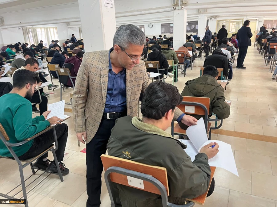حضور معاونت پژوهشی و مسئول دفتر نظارت و ارزیابی دانشگاه ملی مهارت استان یزد در برگزاری امتحانات پایان ترم آموزشکده امام علی (ع) یزد 5