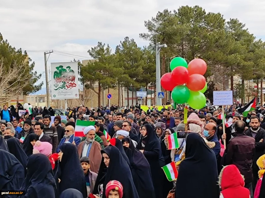 حضور پرشورکارمندان آموزشکده ملی مهارت دختران میبد در راهپیمایی ۲۲ بهمن ماه1403

 2