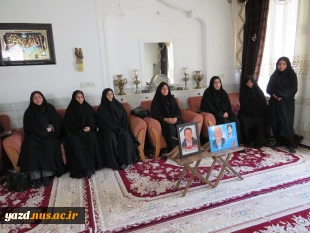 دیدارریاست و جمعی از کارکنان آموزشکده ملی مهارت دختران میبد با خانواده شهیدمحمد حسین محمدی
 3