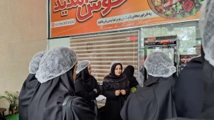 بازدید دانشجویان درس کارآفرینی رشته حسابداری از کارگاه تولید فرآورده‌های گوشتی ارگانیک ثریا فود
 3