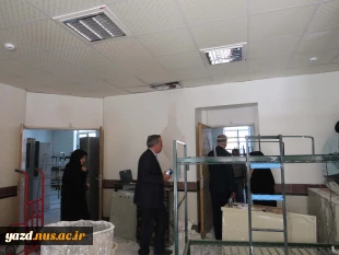 بازدید دکتر عمرانی نماینده نظارت استان از روند بازسازی خوابگاه دختران میبد
 2