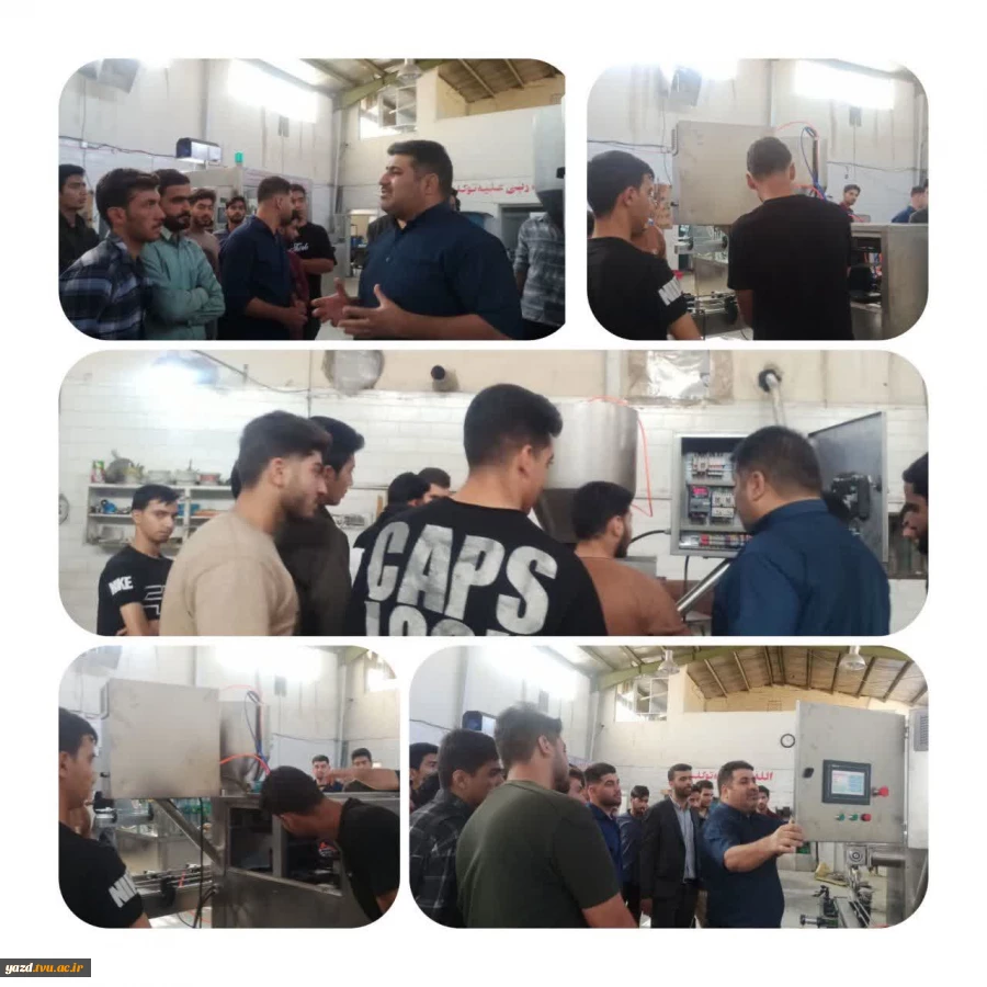 بازدید جمعی از دانشجویان رشته برق و‌مکانیک آموزشکده ملی مهارت شریف ابرکوه از گروه صنعتی حیدری 2