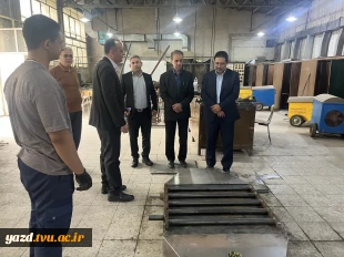 بازدید معاون دانشگاه ملی مهارت از کارگاه‌ها، خوابگاه و سلف دانشجویی دانشگاه ملی مهارت استان یزد 3