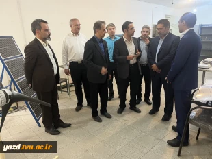 بازدید معاون دانشگاه ملی مهارت از کارگاه‌ها، خوابگاه و سلف دانشجویی دانشگاه ملی مهارت استان یزد 4