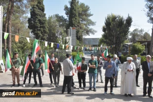 آغاز سال تحصیلی جدید  در دانشکده شهید صدوقی با حضور مسئولان، استادان و دانشجویان همراه با پرچم گردانی 2